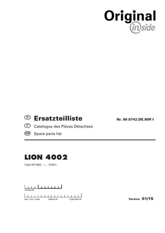Discover the ultimate resource for your Pöttinger Agricultural Lion 4002 with our comprehensive Parts Catalog Manual in PDF format. This essential guide provides detailed diagrams and specifications, ensuring you have all the information needed to maintain and repair your equipment efficiently.