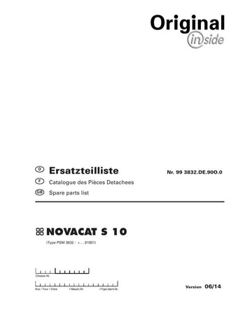 Discover the ultimate resource for your Pöttinger Agricultural Novacat S 10 with our comprehensive Parts Catalog Manual in PDF format. This essential guide provides detailed diagrams and specifications, ensuring you have all the information needed for efficient maintenance and repairs.