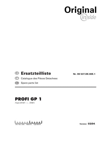 Discover the POTTINGER AGRICULTURAL PROFI GP 1 PARTS CATALOG MANUAL, a comprehensive PDF file designed for farmers and agricultural professionals. This manual provides detailed information on parts and components, ensuring you have everything you need to maintain and repair your equipment efficiently.
