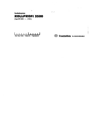 Discover the ultimate resource for your Pöttinger Agricultural Rollprofi 3500 with our comprehensive Parts Catalog Manual in PDF format. This essential guide provides detailed diagrams and specifications, ensuring you have all the information you need to maintain and repair your equipment efficiently.