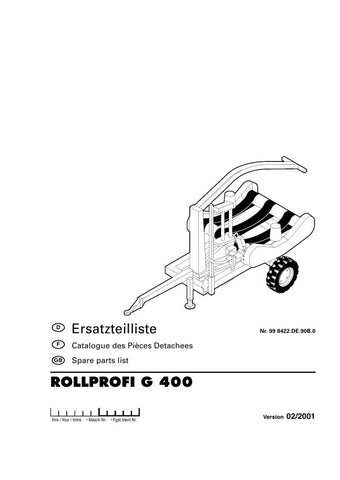 Discover the ultimate resource for your Pöttinger Agricultural Rollprofi G 400 with our comprehensive Parts Catalog Manual in PDF format. This essential guide provides detailed diagrams and specifications, ensuring you have all the information you need to maintain and repair your equipment efficiently.