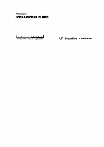 Discover the essential Pöttinger Agricultural Rollprofi G 800 Parts Catalog Manual, now available in a convenient PDF format. This comprehensive guide is designed to provide you with detailed information on all parts and components of the Rollprofi G 800, ensuring you have everything you need for efficient maintenance and repairs.
