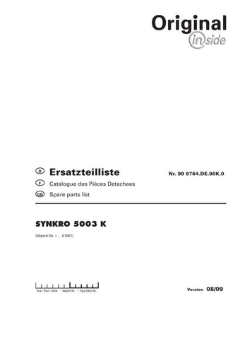 Discover the ultimate resource for your Pöttinger Agricultural Synkro 5003 K with our comprehensive Parts Catalog Manual, available in a convenient PDF format.
