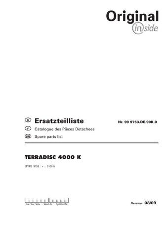 Discover the ultimate resource for your Pöttinger Agricultural Terradisc 4000 K with our comprehensive Parts Catalog Manual in PDF format. This essential guide provides detailed diagrams and specifications, ensuring you have all the information needed for efficient maintenance and repairs.