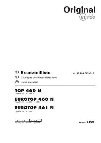 Discover the ultimate resource for your Pöttinger Agricultural Top Eurotop 460 and 461 N equipment with our comprehensive Parts Catalog Manual. This PDF file is meticulously designed to provide you with detailed diagrams and specifications, ensuring you have all the information you need for efficient maintenance and repairs.