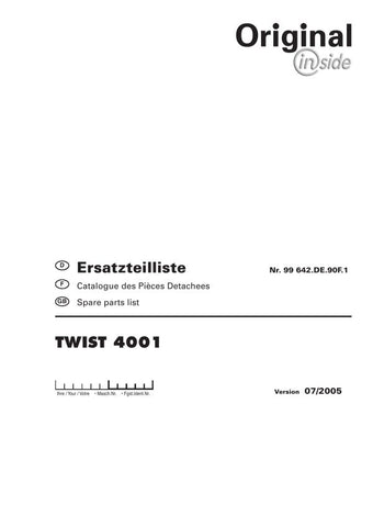 Discover the ultimate resource for your Pöttinger Agricultural Twist 4001 with our comprehensive Parts Catalog Manual, available in a convenient PDF format. This manual is meticulously designed to provide you with detailed diagrams and specifications, ensuring you have all the information you need for efficient maintenance and repairs.
