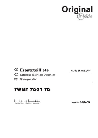 Discover the ultimate resource for your Pöttinger Agricultural Twist 7001 TD with our comprehensive Parts Catalog Manual in PDF format. This essential guide provides detailed diagrams and part numbers, ensuring you can easily identify and order the components you need for optimal performance.