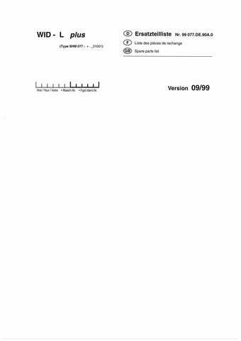 Discover the comprehensive POTTINGER AGRICULTURAL WID-L PLUS PARTS CATALOG MANUAL, now available in a convenient PDF format. This essential resource is designed for farmers and agricultural professionals seeking detailed information on the POTTINGER WID-L equipment, ensuring you have everything you need at your fingertips.