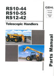 RS10-44, RS10-55, RS12-42 - Gehl Telescopic Handler Parts Catalog Manual Download PDF