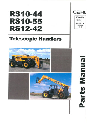 RS10-44, RS10-55, RS12-42 - Gehl Telescopic Handler Parts Catalog Manual Download PDF