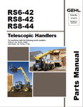 RS6-42 , RS8-42 , RS8-44 - Gehl Telescopic Handler Parts Catalog Manual (14235 and up,16766 and up) Download PDF