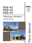 RS6-42, RS8-42, RS8-44 Gehl Telescopic Handler Parts Catalog Manual Download PDF