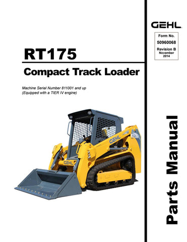 RT175 - Gehl Compact Track Loader Parts Manual PDF Download (Serial Number 811001 and up)