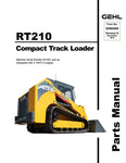 RT210 - Gehl Compact Track Loader Parts Manual PDF Download (Serial Number 20601 through 921000)