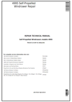 John Deere 4995 Self Propelled Windrower Service Repair Technical Manual TM2035 - PDF File Download