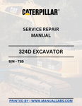 CATERPILLAR 324D EXCAVATOR SERVICE REPAIR MANUAL T2D - PDF FILE DOWNLOAD