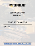CATERPILLAR 324D EXCAVATOR SERVICE REPAIR MANUAL T2D - PDF FILE DOWNLOAD