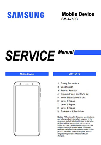 Unlock the full potential of your Samsung Galaxy A7 (SM-A750C) with our comprehensive PDF service manual. This essential guide provides detailed instructions, schematics, and troubleshooting tips, ensuring you can easily navigate repairs and maintenance. Whether you're a tech enthusiast or a professional technician, this manual is your go-to resource for keeping your device in top condition. Download now and empower yourself with the knowledge to enhance your smartphone experience.