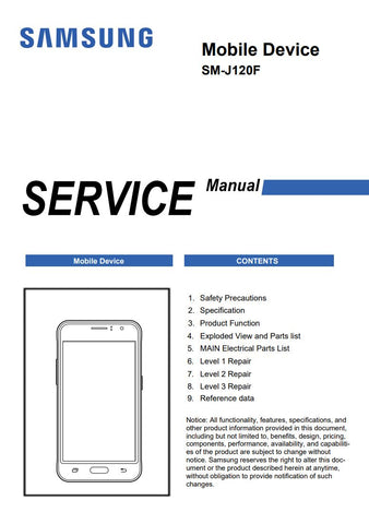 Unlock the full potential of your Samsung Galaxy J1 (2016) with our comprehensive service manual (SM-J120F) in PDF format. This essential guide provides detailed instructions, troubleshooting tips, and repair procedures to help you maintain and optimize your device effortlessly. Whether you're a tech enthusiast or a professional technician, this manual is your go-to resource for ensuring your smartphone runs smoothly and efficiently. Don't miss out on the opportunity to enhance your device's performance