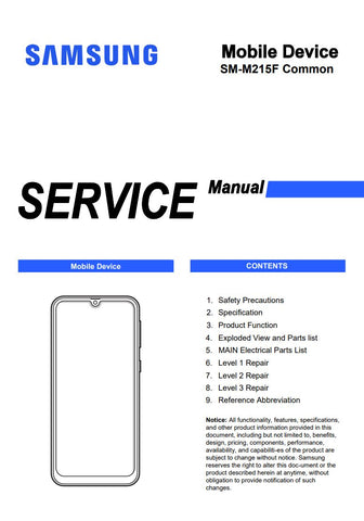 Unlock the full potential of your Samsung Galaxy M21 with the comprehensive Service Manual (SM-M215F) in PDF format. This essential guide provides detailed instructions, troubleshooting tips, and technical specifications to help you maintain and repair your device with confidence. Whether you're a tech enthusiast or a professional technician, this manual is your go-to resource for ensuring optimal performance and longevity of your smartphone. Download now and take the first step towards mastering your