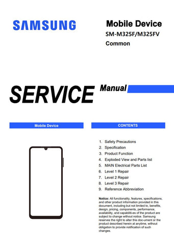 Unlock the full potential of your Samsung Galaxy M32 with our comprehensive Service Manual (SM-M325F, SM-M325FV) in PDF format. This essential guide provides detailed instructions, troubleshooting tips, and technical specifications to help you maintain and repair your device with confidence. Whether you're a technician or a DIY enthusiast, this manual is your go-to resource for ensuring optimal performance and longevity of your smartphone. Download now and take the first step towards mastering your Galaxy
