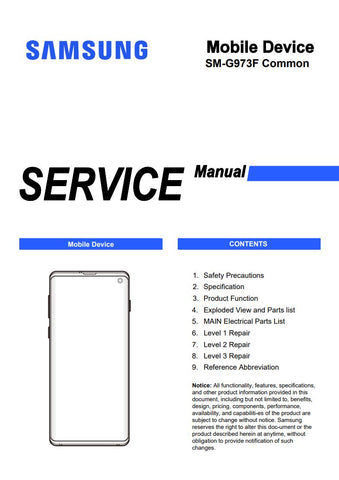  Unlock the full potential of your Samsung Galaxy S10 (SM-G973F) with our comprehensive PDF Service Manual. This essential guide provides detailed schematics, troubleshooting tips, and repair instructions, empowering you to maintain and enhance your device with confidence. Whether you're a tech enthusiast or a professional technician, this manual is your go-to resource for ensuring optimal performance and longevity of your smartphone. Don't miss out on the opportunity to take control of your device's care