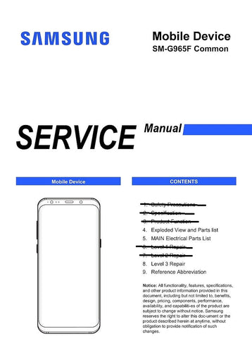 Unlock the full potential of your Samsung Galaxy S9+ with our comprehensive service manual (SM-G965F) in PDF format. This essential guide provides detailed instructions, troubleshooting tips, and repair procedures, ensuring you can maintain and optimize your device with ease. Perfect for both professionals and DIY enthusiasts, this manual empowers you to tackle any issue confidently, saving you time and money on repairs. Download your copy today and take control of your smartphone experience!