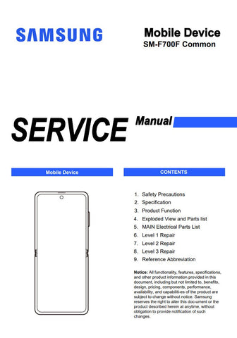 Unlock the full potential of your Samsung Galaxy Z Flip with the comprehensive Service Manual (SM-F700F) in PDF format. This essential guide provides detailed instructions, troubleshooting tips, and maintenance procedures to ensure your device operates at its best. Perfect for technicians and DIY enthusiasts alike, the manual is designed to help you navigate repairs and enhancements with ease, making it a must-have resource for anyone looking to extend the life of their smartphone. Download your copy today