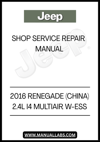 2016 JEEP RENEGADE (CHINA) 2.4L I4 MULTIAIR W-ESS SHOP UNLOCK THE FULL POTENTIAL OF YOUR 2016 JEEP RENEGADE WITH OUR COMPREHENSIVE SHOP SERVICE REPAIR MANUAL. DESIGNED SPECIFICALLY FOR THE CHINA MODEL FEATURING THE ROBUST 2.4L I4 MULTIAIR ENGINE WITH ESS, THIS MANUAL IS AN ESSENTIAL TOOL FOR BOTH DIY ENTHUSIASTS AND PROFESSIONAL MECHANICS ALIKE.&nbsp;SERVICE REPAIR MANUAL - PDF