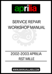 2002-2003 APRILIA RST MILLE SERVICE REPAIR WORKSHOP MANUAL -  PDF FILE