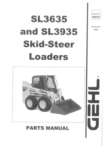 SL3635, SL3935 - GEHL Skid-Steer Loaders Parts Catalog Manual PDF Download