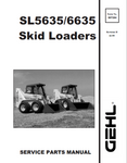 SL5635, SL6635 - GEHL Skid Loader Parts Catalog Manual PDF Download (Form No. 907284)