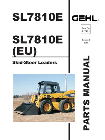 SL7810E, SL7810E (EU) - GEHL Skid-Steer Loaders Parts Catalog Manual (Form No. 917222) PDF Download