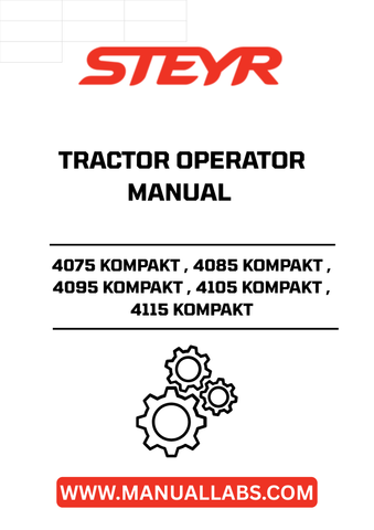 Enhance your operational efficiency with the STEYR 4075, 4085, 4095, 4105, and 4115 KOMPAKT Tractor Operator Manual (Part No. 47537014). This comprehensive guide is designed to provide you with essential information and insights to maximize the performance of your tractor.