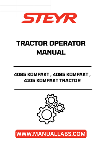 Enhance your operational efficiency with the STEYR 4085, 4095, and 4105 Kompakt Tractor Operator Manual (Part No. 47436091). This comprehensive guide is designed to provide you with essential information on the features, functions, and maintenance of your tractor, ensuring you get the most out of your investment.
