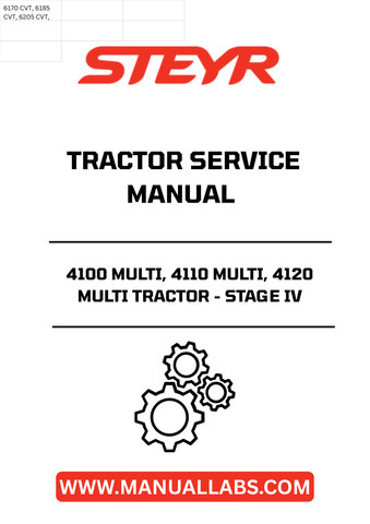 Enhance the longevity and performance of your STEYR 4100, 4110, and 4120 MULTI tractors with the comprehensive Stage IV Service Manual (Part Number: 51609590). This essential guide is designed to provide you with detailed instructions and insights, ensuring that your machinery operates at peak efficiency.