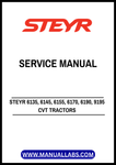 Unlock the full potential of your STEYR CVT tractors with the comprehensive Service Manual for models 6135, 6145, 6155, 6170, 6190, and 9195. This PDF file is an essential resource for both seasoned mechanics and DIY enthusiasts, providing detailed insights into maintenance, troubleshooting, and repair procedures tailored specifically for your tractor.