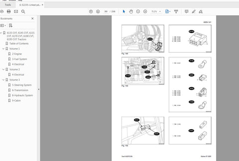 Discover the ultimate resource for maintaining your STEYR CVT tractors with the comprehensive service manual for models 6135, 6145, 6155, 6170, 6190, and 9195. This PDF file, catalog number 6-52235, is designed to provide you with detailed insights and step-by-step instructions to keep your machinery running smoothly.