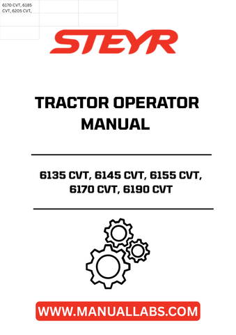 Discover the essential STEYR 6135 CVT, 6145 CVT, 6155 CVT, 6170 CVT, and 6190 CVT Tractor Operator Manual (Part Number: 6036944000). This comprehensive guide is designed to enhance your understanding and operation of these advanced tractors, ensuring you get the most out of your investment.