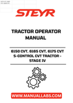 Discover the essential guide for your STEYR 6150 CVT, 6165 CVT, and 6175 CVT tractors with the S-CONTROL CVT Operator Manual. This comprehensive manual, part number 51673842, is designed to enhance your understanding and operation of these advanced Stage IV tractors, ensuring you get the most out of your investment.