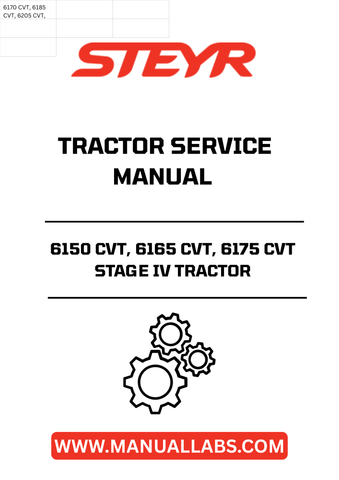  Enhance your maintenance routine with the STEYR 6150 CVT, 6165 CVT, and 6175 CVT Stage IV Tractor Service Manual (Part No. 47950252). This comprehensive guide is designed specifically for these advanced tractor models, ensuring you have all the necessary information at your fingertips to keep your equipment running smoothly.
