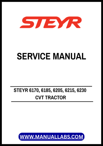 Unlock the full potential of your STEYR 6170, 6185, 6205, 6215, and 6230 CVT tractors with our comprehensive Service Manual (Part No. 47524316). This PDF file is an essential resource for both seasoned mechanics and DIY enthusiasts, providing detailed insights into maintenance, troubleshooting, and repair procedures tailored specifically for your tractor model.