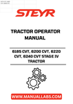 Discover the essential STEYR 6185 CVT, 6200 CVT, 6220 CVT, and 6240 CVT Stage IV Tractor Operator Manual (Part Number: 47960518). This comprehensive guide is designed to enhance your operational efficiency and ensure you get the most out of your tractor. With detailed instructions and insights, it covers everything from basic operations to advanced features, making it an invaluable resource for both novice and experienced operators.