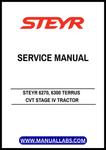 Discover the ultimate resource for your STEYR 6270 and 6300 TERRUS CVT Stage IV tractors with the comprehensive service manual (48193180) available in PDF format. This essential guide is designed to provide you with detailed insights into maintenance, troubleshooting, and repair procedures, ensuring your tractor operates at peak performance.