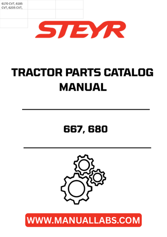 Discover the essential STEYR 667, 680 Tractor Parts Catalog Manual - 7-6030, your go-to resource for maintaining and repairing your tractor. This comprehensive manual provides detailed diagrams and specifications, ensuring you have all the information needed to keep your equipment running smoothly.