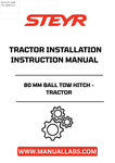 Introducing the STEYR 80 MM Ball Tow Hitch, designed specifically for seamless tractor installation. This robust tow hitch is engineered to provide maximum strength and durability, ensuring reliable performance for all your towing needs. With a precision fit for STEYR tractors, you can trust that this hitch will enhance your vehicle's functionality.
