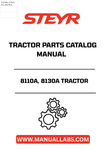 Enhance your maintenance and repair capabilities with the STEYR 8110A, 8130A Tractor Parts Catalog Manual (1TS286-90). This comprehensive manual is an essential resource for anyone looking to keep their STEYR tractors in optimal condition. With detailed diagrams and part numbers, you can easily identify and order the exact components you need.