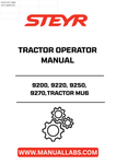 Discover the essential STEYR 9200, 9220, 9250, and 9270 Tractor Operator Manual (6-3540), designed to enhance your farming experience. This comprehensive guide provides detailed instructions and insights tailored specifically for your MU6 tractor, ensuring you maximize its performance and longevity.