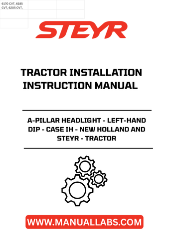 Upgrade your tractor's lighting with the STEYR A-Pillar Headlight, designed specifically for left-hand dip applications. This high-quality headlight is compatible with CASE IH, NEW HOLLAND, and STEYR models, ensuring a perfect fit and optimal performance. Illuminate your work environment with confidence, knowing you have a reliable light source that enhances visibility during those early morning or late evening tasks.