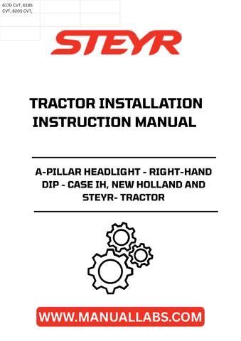Introducing the STEYR A-Pillar Headlight, designed specifically for right-hand dip applications in CASE IH, NEW HOLLAND, and STEYR tractors. This high-quality headlight ensures optimal visibility and safety during your nighttime operations, making it an essential upgrade for your agricultural machinery.